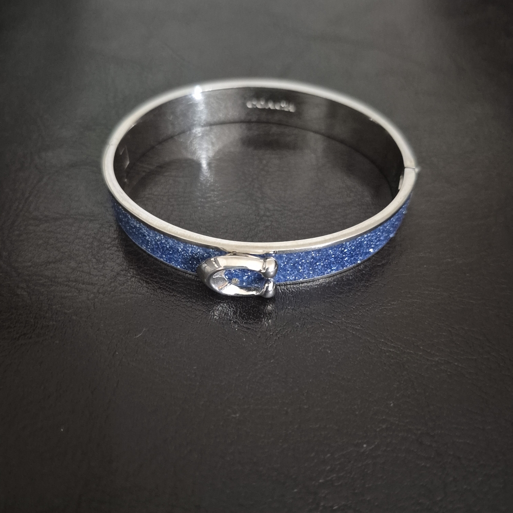 Coach Blue and Silver Glitter Bracelet